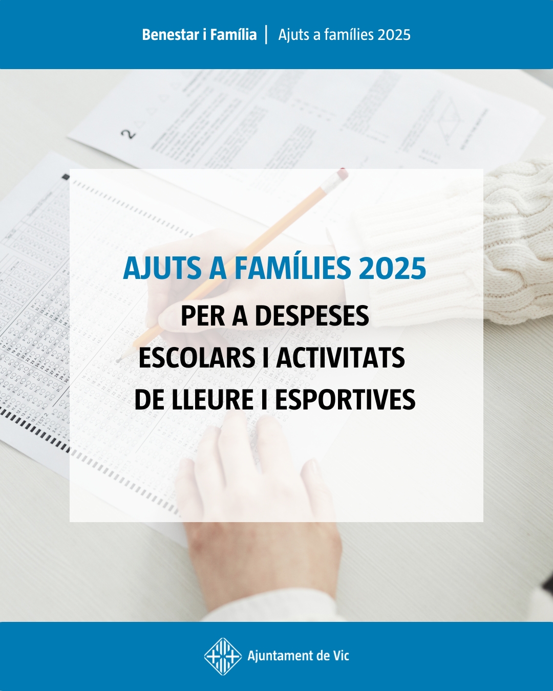 Oberta la convocatòria d'ajuts familiars 2025